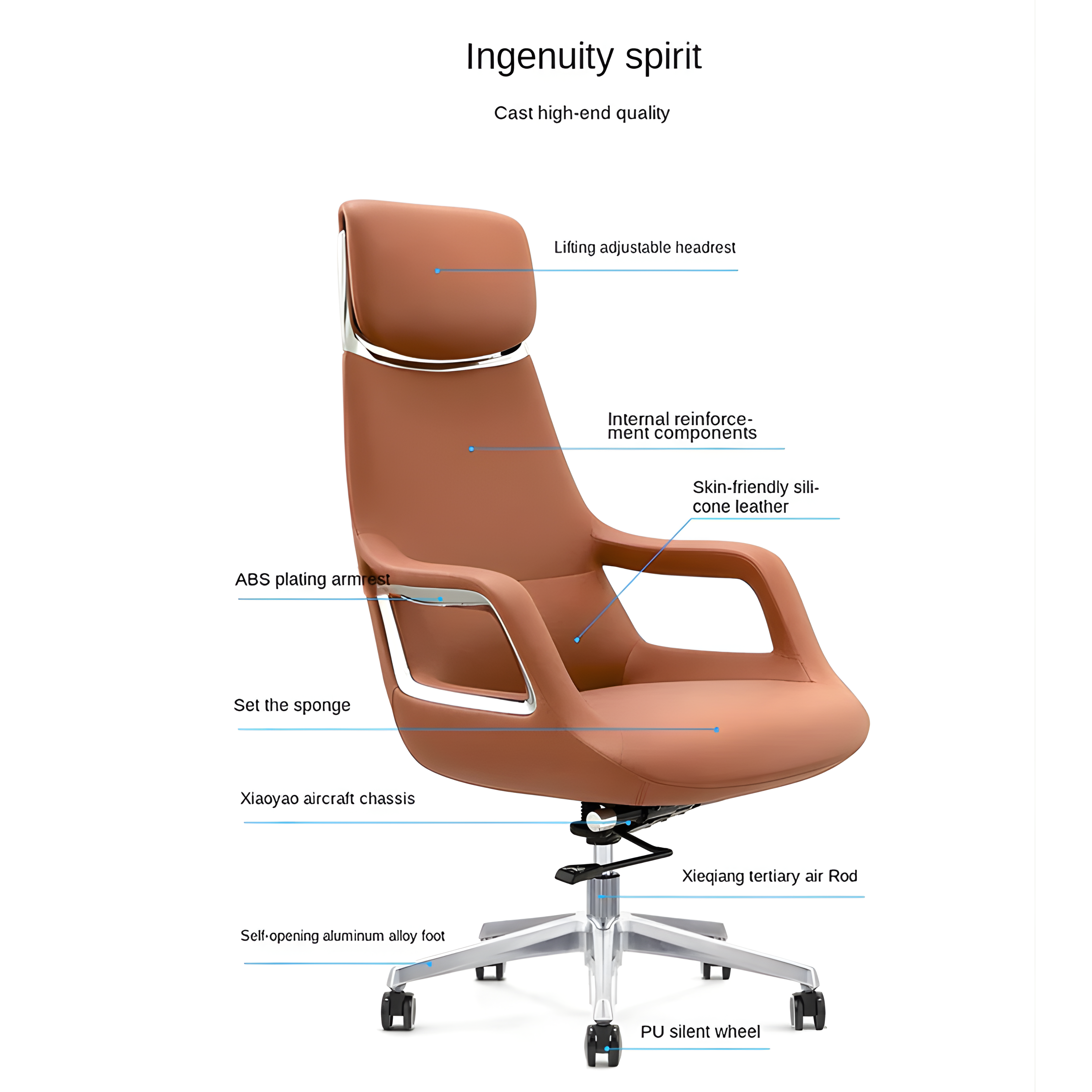 LS1002 Premium Leather Chair | High-Back