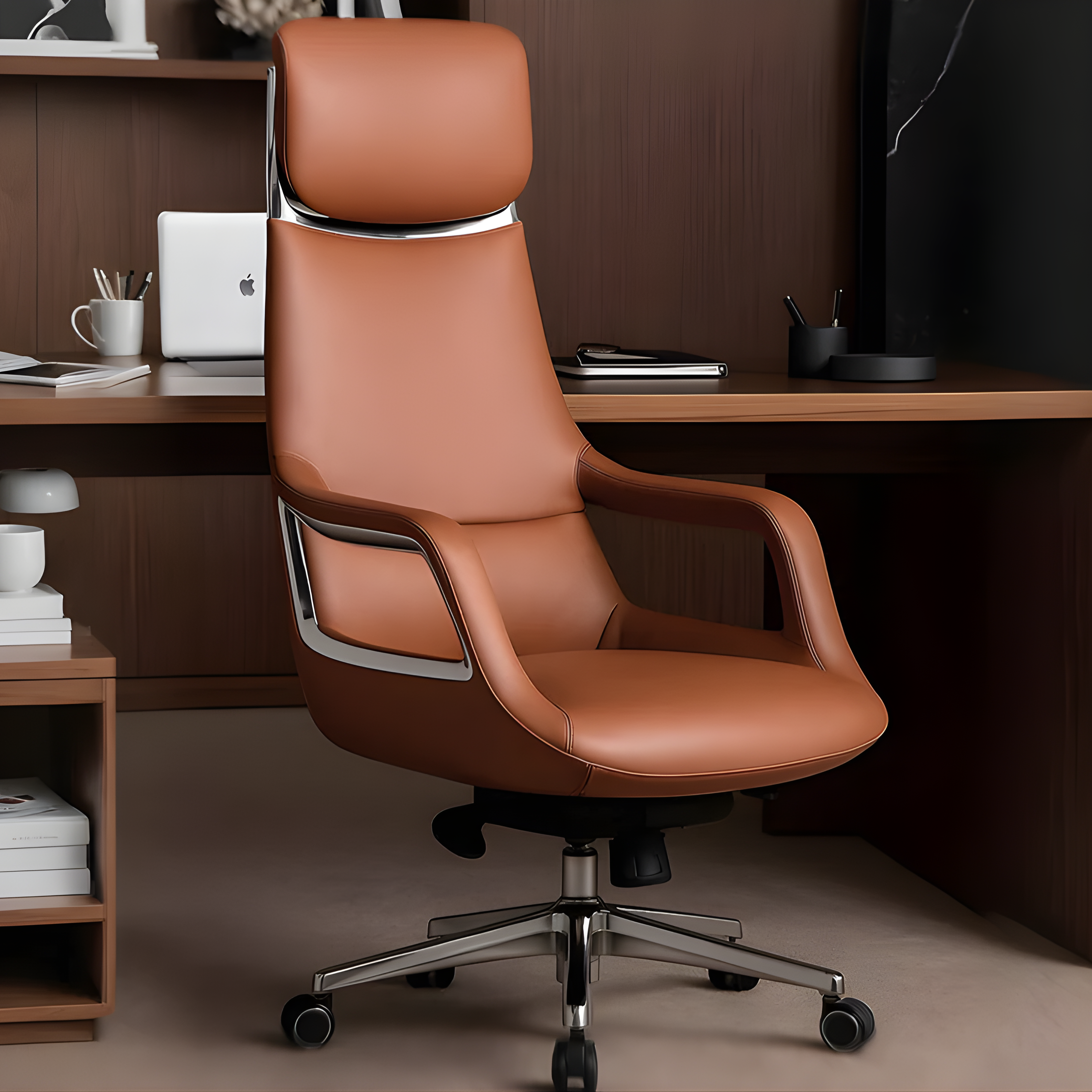 LS1002 Premium Leather Chair | High-Back