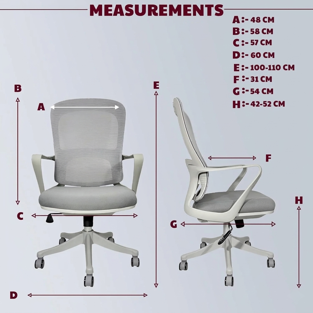 MB1005 Ergonomic Cushion Chair | Mid Back